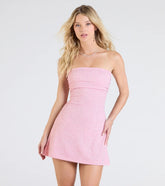 Glittering Magic Strapless A-Line Mini Dress